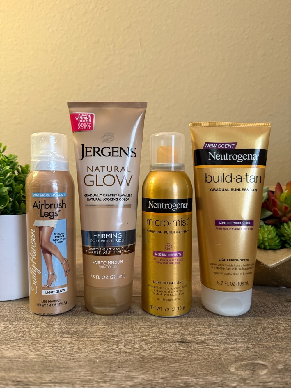 Drugstore sunless tan product bundle